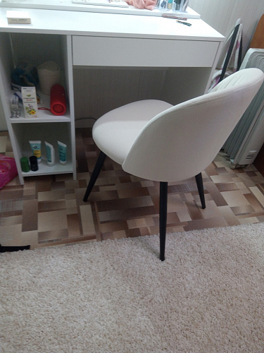 Стул на металлокаркасе Gabi dark beige / black / silver фото покупателя 144