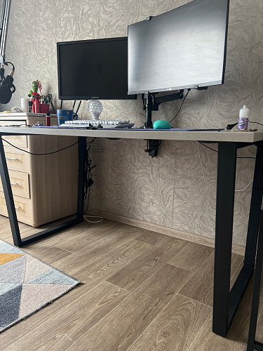 Деревянный стол Лота Лофт 140х80 дуб крафт табачный / черный матовый фото покупателя 282