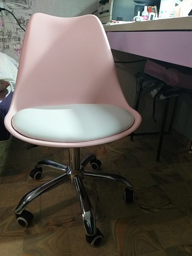 Компьютерное кресло Kolin с подушкой clear / white фото покупателя 7