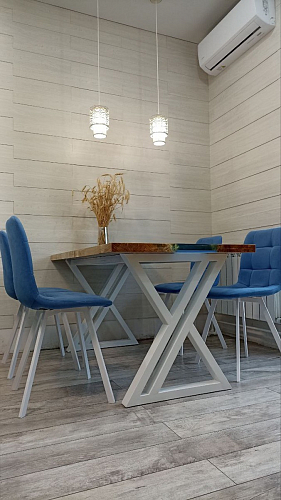 Стул на металлокаркасе Чилли К темно-серый (velutto 32) / черный фото покупателя 20