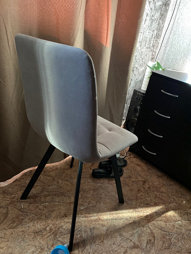 Стул на металлокаркасе Чилли зеленый / черный фото покупателя 779