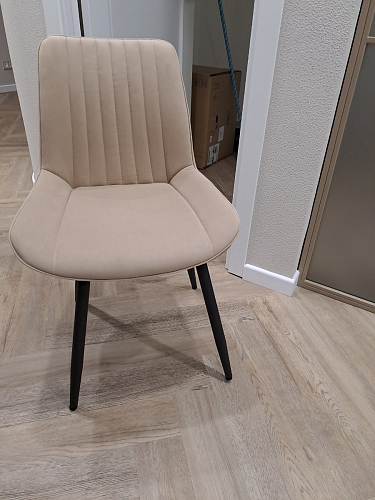 Стул на металлокаркасе Седа 360 К латте (velutto 08) / белый фото покупателя 228