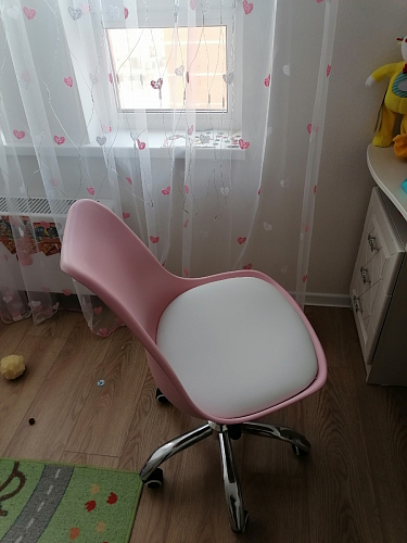 Компьютерное кресло Kolin с подушкой clear / white фото покупателя 502