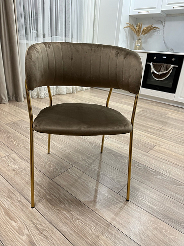 Стул на металлокаркасе Kamelia светло-фиолетовый / золотой фото покупателя 88