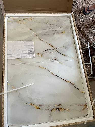 Стол на тумбе Бугун белый / золото фото покупателя 29