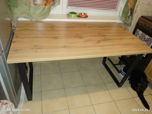 Стол раскладной Лота Лофт 120 25 мм юта / черный матовый фото покупателя 446