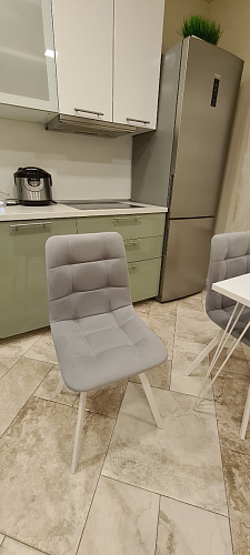 Стул на металлокаркасе Чилли зеленый / черный фото покупателя 797