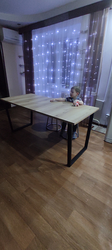 Деревянный стол Лота Лофт 140х80 дуб крафт табачный / черный матовый фото покупателя 1020