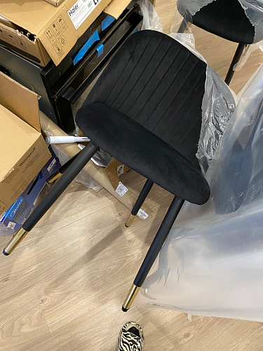 Стул на металлокаркасе Gabi latte / gold / black фото покупателя 546