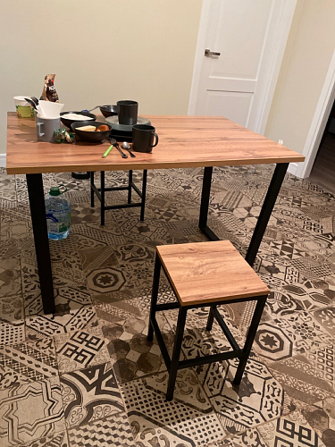 Деревянный стол Лота Лофт 120x75 дуб крафт табачный / черный матовый фото покупателя 407