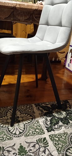 Стул на металлокаркасе Чилли бежевый / белый каркас фото покупателя 898