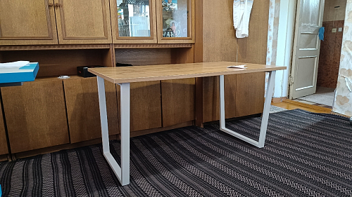 Деревянный стол Лота Лофт 140х80 черный матовый / бетон светлый фото покупателя 476