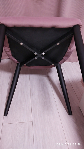 Стул на металлокаркасе Kora light purple / black фото покупателя 428