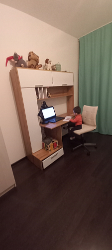 Письменный стол Лайт 03.243 дуб золотой (craft) / белый премиум фото покупателя 181