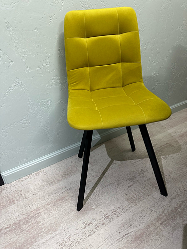 Стул на металлокаркасе Чилли К черный / зеленый фото покупателя 437