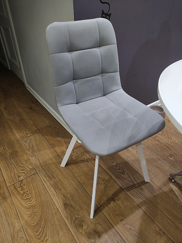 Стул на металлокаркасе Чилли К темно-серый (velutto 32) / черный фото покупателя 344