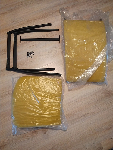 Стул на металлокаркасе Tod light blue / orange / black фото покупателя 40