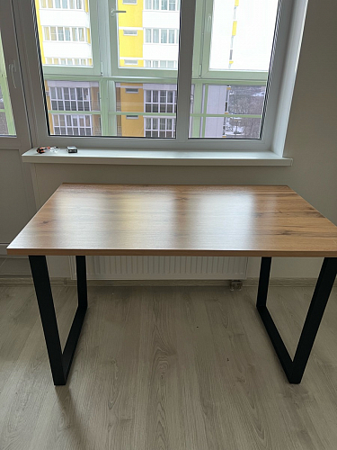 Деревянный стол Лота Лофт 120x75 дуб крафт табачный / черный матовый фото покупателя 83