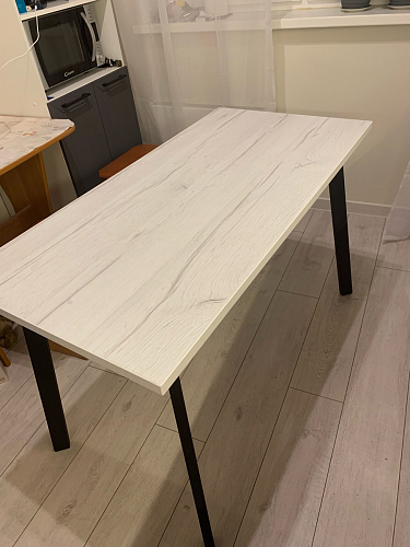 Стол Тринити Лофт 120 25 мм черный матовый / дуб делано темный фото покупателя 227