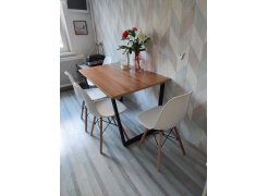 Деревянный стол Лота Лофт 120(160)х75 черный матовый / бетон светлый фото покупателя 814