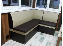 Кухонный диван Уют угловой экокожа белый правый фото покупателя 1