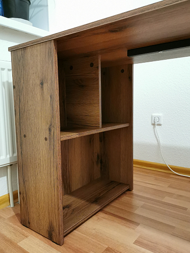 Письменный стол Битти Лофт 116х60х75 дуб вотан / черный матовый фото покупателя 66