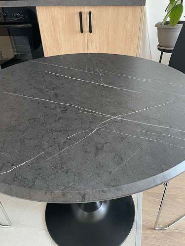 Стол Тулип 90х73 белый мрамор / золото фото покупателя 19