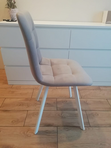 Стул на металлокаркасе Чилли серый велюр / черный фото покупателя 422