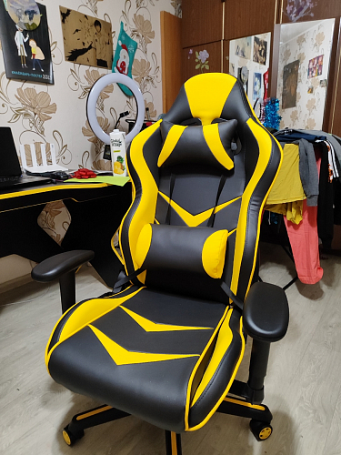 Компьютерное кресло Racer черное / оранжевое фото покупателя 74