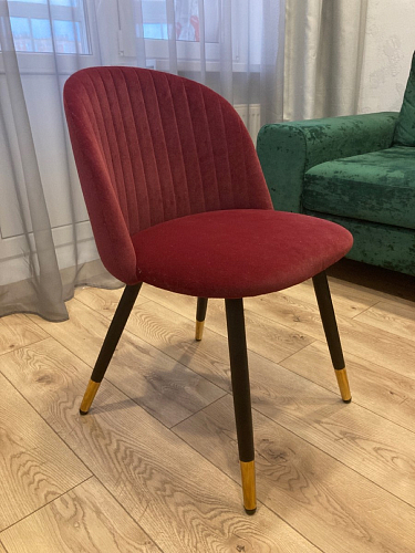 Стул на металлокаркасе Gabi green / black / silver фото покупателя 70