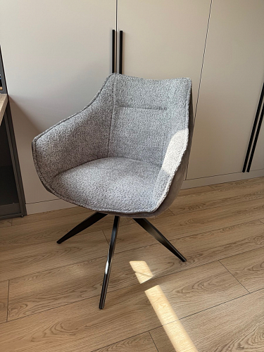 Стул на металлокаркасе Kansas gray / graphite gray / black фото покупателя 4