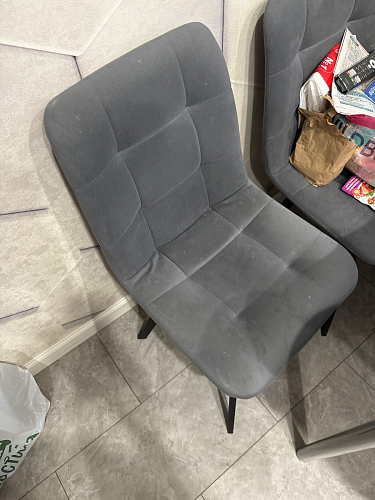 Стул на металлокаркасе Чилли синяя ткань / белый фото покупателя 338