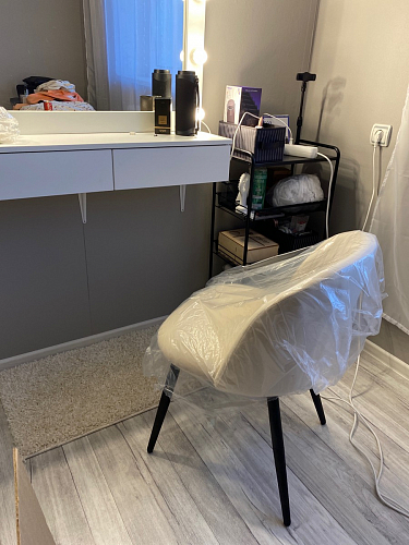 Стул на металлокаркасе Gabi dark beige / black / silver фото покупателя 756