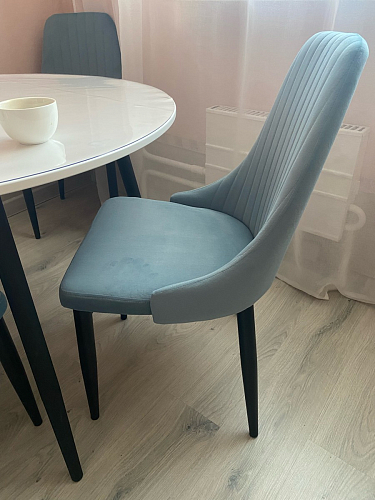 Стул на металлокаркасе Kora dark gray / black фото покупателя 254