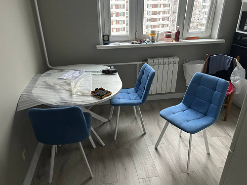 Стул на металлокаркасе Чилли К темно-серый (velutto 32) / черный фото покупателя 515