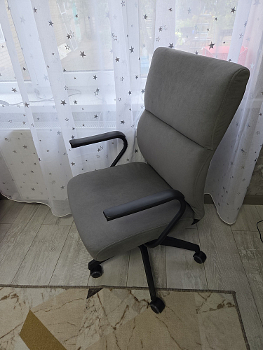 Компьютерное кресло Benefit/Бенефит флок серый 29 фото покупателя 53