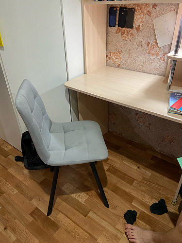 Стул на металлокаркасе Чилли черный / зеленый фото покупателя 1271