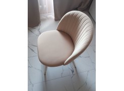 Стул на металлокаркасе Gabi 1 бежевый / черный с серебряными наконечниками фото покупателя 248