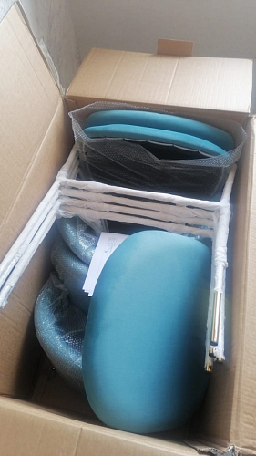 Стул на металлокаркасе Kamelia зеленый / золото фото покупателя 9