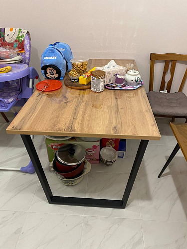 Стол раскладной Лота Лофт 120 25 мм юта / черный матовый фото покупателя 805