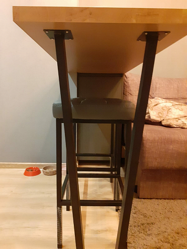 Барный стул Лофт катания лаванда / белый матовый фото покупателя 59