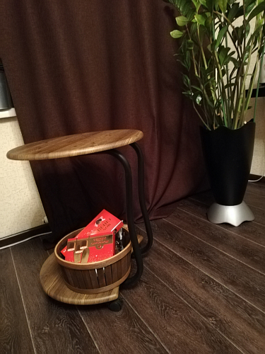 Журнальный столик Андромеда черный матовый / старое дерево фото покупателя 1