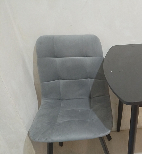 Стул на металлокаркасе Чилли синяя ткань / белый фото покупателя 302