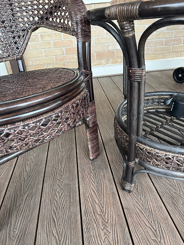 Кофейный комплект из ротанга Pelangi/Пеланги walnut грецкий орех фото покупателя 11