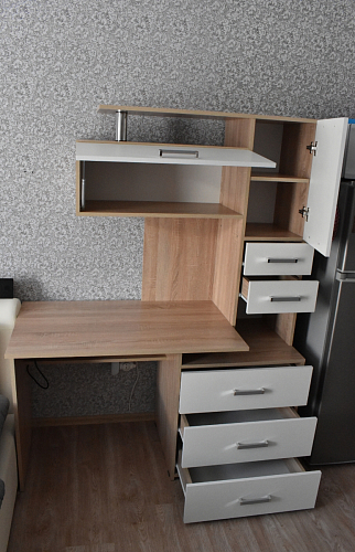 Стол компьютерный Джаз-17 белый правый фото покупателя 16