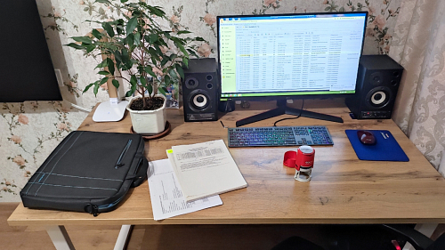 Стол Лота Лофт 120 25 мм дуб делано темный / черный матовый фото покупателя 848