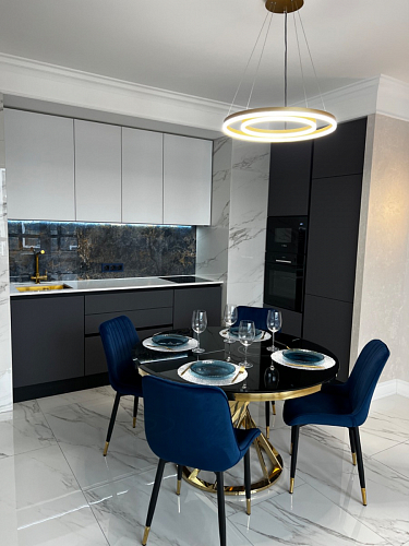 Стул на металлокаркасе Seda 1 latte / black / gold фото покупателя 12