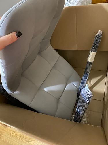 Стул на металлокаркасе Чилли К черный / зеленый фото покупателя 167