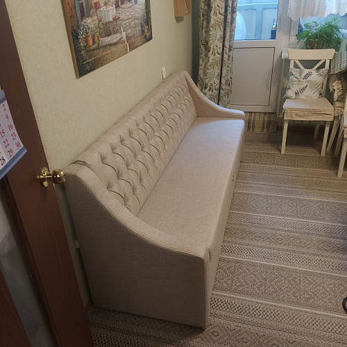 Кухонный диван Мерлин рогожка бежевый фото покупателя 1