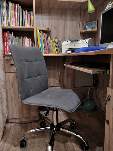 Компьютерное кресло One флок серый 29 фото покупателя 90